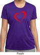 Heart Outline Ladies Moisture Wicking Shirt