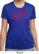 Heart Outline Ladies Moisture Wicking Shirt