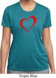 Heart Outline Ladies Moisture Wicking Shirt
