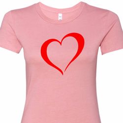 Heart Outline Ladies Shirts