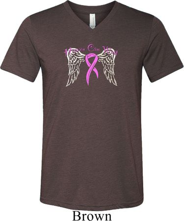 Heaven Can Wait Mens Tri Blend V-neck Shirt