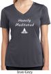 Heavily Meditated Ladies Moisture Wicking V-neck Shirt