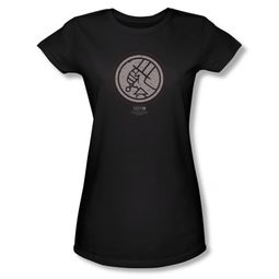 Hellboy II The Golden Army Shirt Juniors Mignola Style Logo Black Tee T-Shirt Hellboy II The Golden Army Shirt Juniors Mignola Style Logo Black Tee T-Shirt