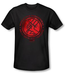 Hellboy II The Golden Army T-shirt BPRD Logo Black Slim Fit Shirt