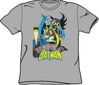 Heroic Trio T-shirt - Heroic Trio Superhero Adult Heather Gray Tee