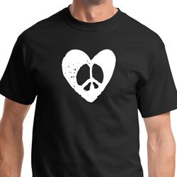 Hippie Heart Peace Mens Shirts