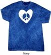 Hippie Heart Peace Mineral Washed Tie Dye T-shirt