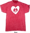 Hippie Heart Peace Mineral Washed Tie Dye T-shirt