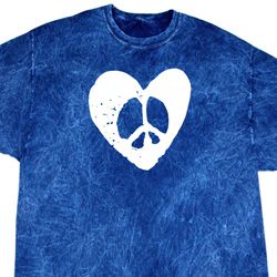 Hippie Heart Peace Mineral Washed Tie Dye T-shirt Hippie Heart Peace Mineral Washed Tie Dye T-shirt