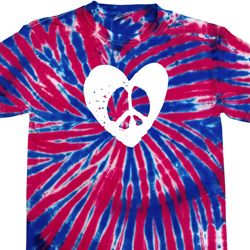 Hippie Heart Peace Patriotic Tie Dye T-shirt Hippie Heart Peace Patriotic Tie Dye T-shirt