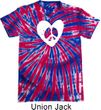Hippie Heart Peace Patriotic Tie Dye T-shirt