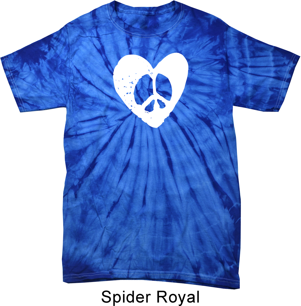 Hippie Heart Peace Spider Tie Dye T-shirt