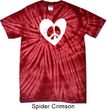 Hippie Heart Peace Spider Tie Dye T-shirt