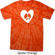 Hippie Heart Peace Spider Tie Dye T-shirt