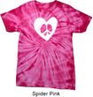 Hippie Heart Peace Spider Tie Dye T-shirt