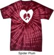 Hippie Heart Peace Spider Tie Dye T-shirt