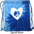 Hippie Heart Peace Tie Dye Drawstring Bag