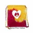 Hippie Heart Peace Tie Dye Drawstring Bag