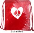 Hippie Heart Peace Tie Dye Drawstring Bag