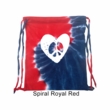 Hippie Heart Peace Tie Dye Drawstring Bag