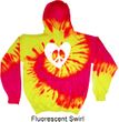 Hippie Heart Peace Tie Dye Hoodie
