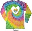 Hippie Heart Peace Tie Dye Long Sleeve Shirt