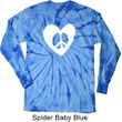 Hippie Heart Peace Tie Dye Long Sleeve Shirt