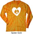 Hippie Heart Peace Tie Dye Long Sleeve Shirt