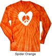 Hippie Heart Peace Tie Dye Long Sleeve Shirt