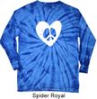 Hippie Heart Peace Tie Dye Long Sleeve Shirt