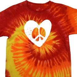 Hippie Heart Peace Tie Dye T-shirt Hippie Heart Peace Tie Dye T-shirt