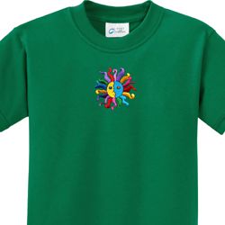 Hippie Sun Patch Middle Print Kids Yoga Shirts