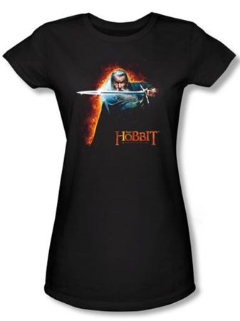 Hobbit Juniors Shirt Movie Unexpected Journey Loyalty Fire Black Tee