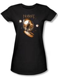Hobbit Juniors Shirt Movie Unexpected Journey Loyalty Hole Black Tee