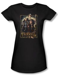 Hobbit Juniors Shirt Movie Unexpected Journey Loyalty Three Black Tee