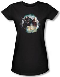 Hobbit Juniors Shirt Movie Unexpected Journey We're Fighters Black Tee
