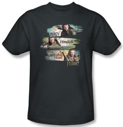 Hobbit Shirt Movie Unexpected Journey Loyalty Honour Charcoal Adult