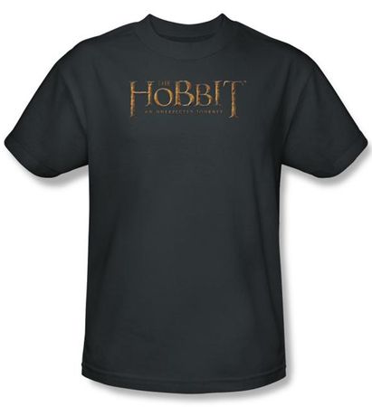 Hobbit Shirt Movie Unexpected Journey Loyalty Logo Charcoal Adult Tee