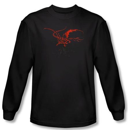 Hobbit Shirt Movie Unexpected Journey Loyalty Smaug Black Long Sleeve