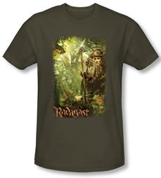 Hobbit Shirt Movie Unexpected Journey Loyalty Woods Green Slim Fit Tee