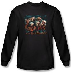 Hobbit Shirt Movie Unexpected Journey Misty Goblin Black Long Sleeve
