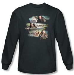 Hobbit Shirt Unexpected Journey Loyalty Honour Charcoal Long Sleeve