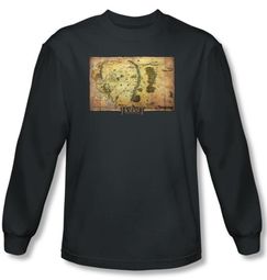 Hobbit Shirt Unexpected Journey Loyalty Map Charcoal Long Sleeve Tee