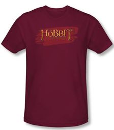 Hobbit Shirt Unexpected Journey Loyalty Red Logo Cardinal Slim Fit Tee