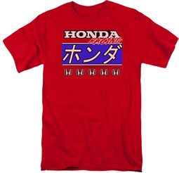 Honda Kanji Racing Japanese T-shirt in Red - Officially Licensed Honda Kanji Racing Japanese T-shirt in Red - Officially Licensed