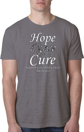 Hope Love Cure Carcinoid Cancer Burnout Shirt