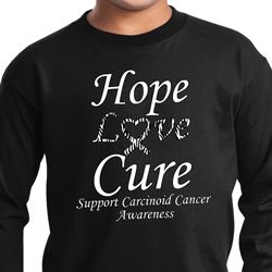 Hope Love Cure Carcinoid Cancer Kids Long Sleeve