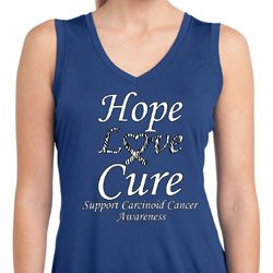 Hope Love Cure Carcinoid Cancer Ladies Dry Wicking Sleeveless Shirt