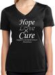 Hope Love Cure Carcinoid Cancer Ladies Dry Wicking V-neck