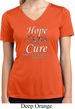 Hope Love Cure Carcinoid Cancer Ladies Dry Wicking V-neck